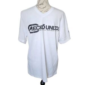 Ecko Unltd. Men's Size Medium White Logo Short Sleeve Shirt